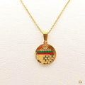 Green & Red Charm Necklace