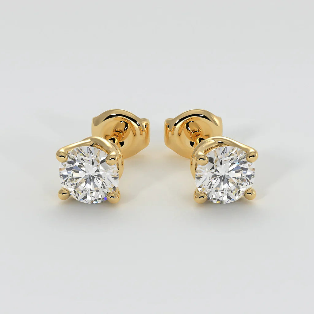 Silver Diamond Studs