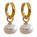 Pearl Round Drop Earrings