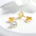 Silver Diamond Studs