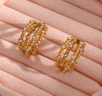 Four Layered Earrings