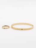 Red & Green Charm Bangle + Ring Set