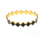 Stainless steel All in All Black Clover bracelet
