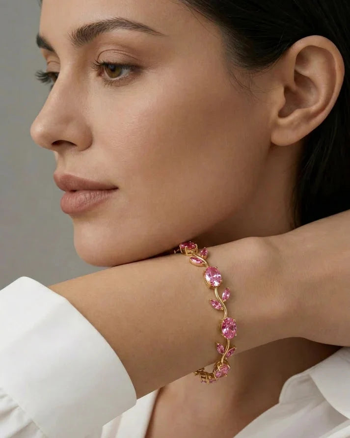 Premium Stainless Steel Diamond Tulip Bracelet With Free Delivery