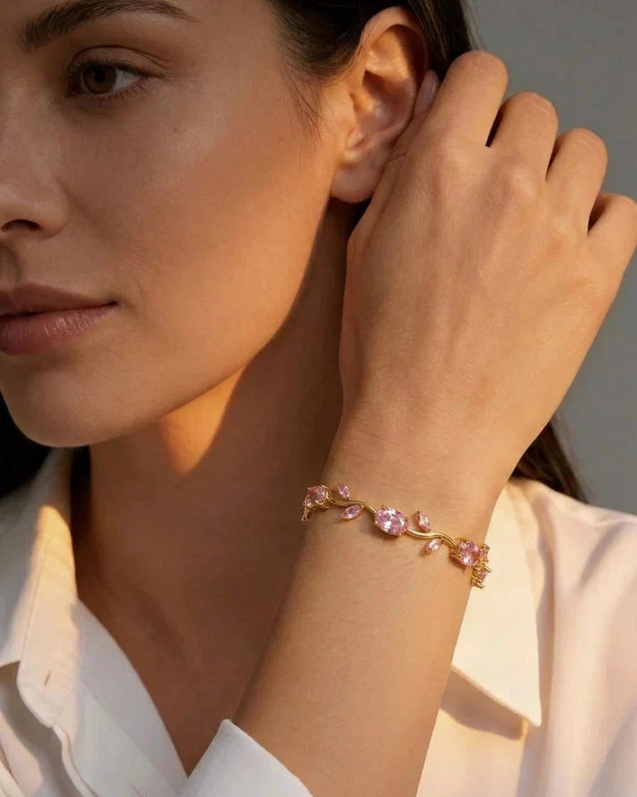Premium Stainless Steel Diamond Tulip Bracelet With Free Delivery