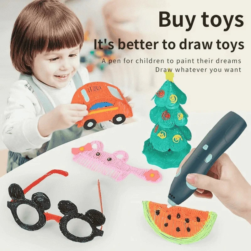 3D Pen for Kids with Colorful Filaments