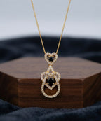Fancy Ruby Zircon Pendant Necklace – Gold Plated Stainless Steel | Micro Zircon Drop Heart Design | Best Quality