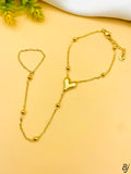 Heart Style Hand Bracelet with Ring – Stainless Steel | New Arrival Fancy Anja Bracelet for Her | Best Quality