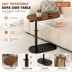360° Rotatable Adjustable Sofa Side Table