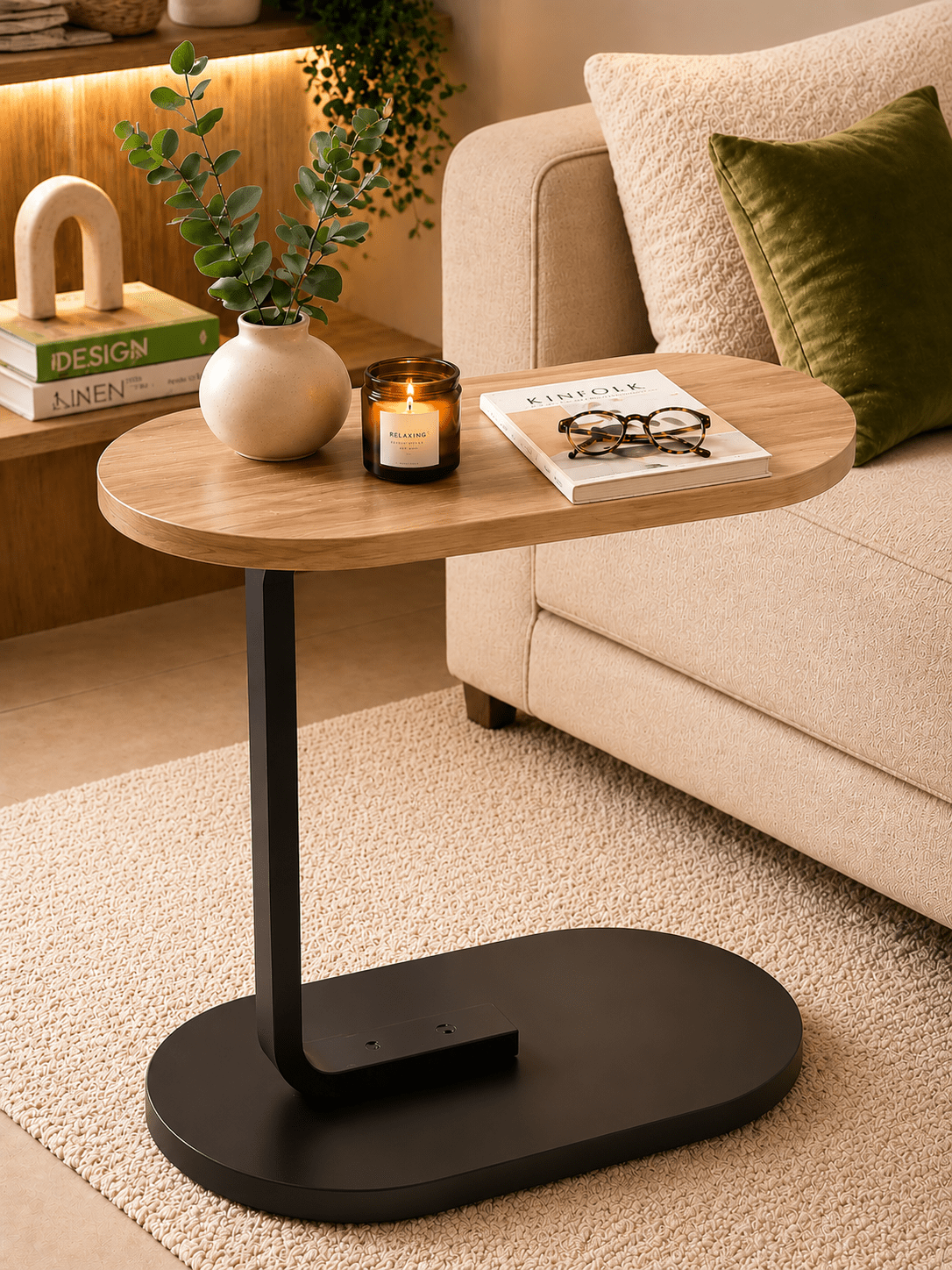 360° Rotatable Adjustable Sofa Side Table