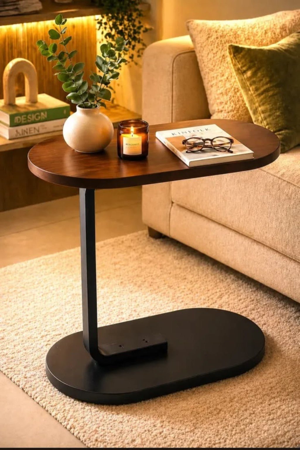 360° Rotatable Adjustable Sofa Side Table